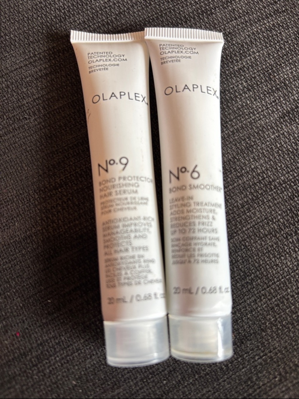 OLAPLEX No.6 Bond Smoother & No.9 Bond Protector Travel Tubes